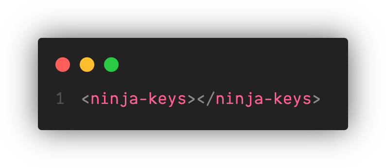 The ninja-keys web component tag.
